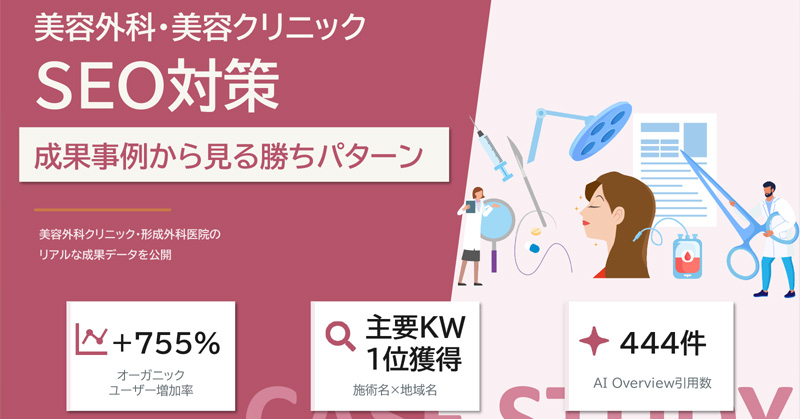 【美容外科・美容クリニック】SEO対策成果事例