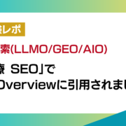 「医療 SEO」でAI Overviewに引用！医療SEO特有の評価ポイントを紹介
